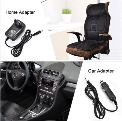 Heated Massage Car Seat Cushion – Back & Seat Comfort for Long Drives