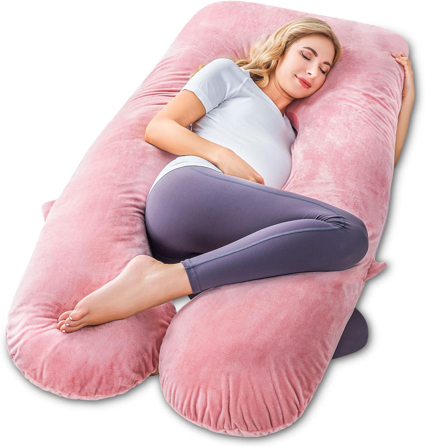 U-Shaped Full Body Comfort Pillow – All-Night Support for Better Rest