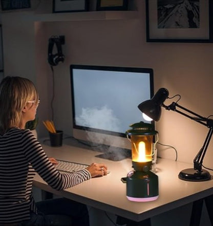 Desktop Flame Light Humidifier – Cozy Mist & Ambient Glow