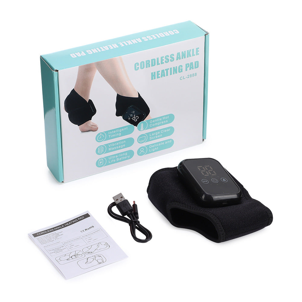 Electric Heating Ankle Massager – Hot Compress & Cordless Relief for Joints