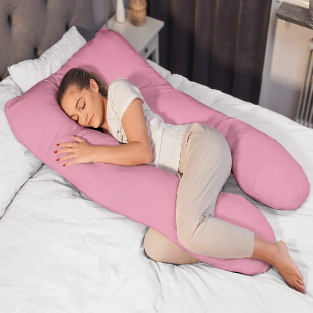 U-Shaped Full Body Comfort Pillow – All-Night Support for Better Rest