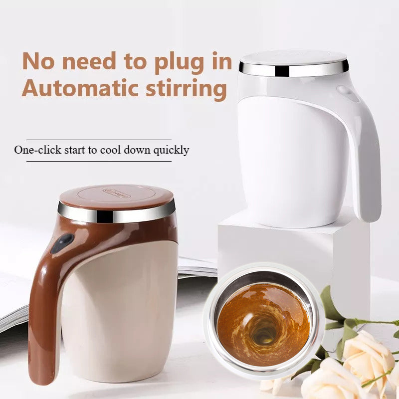 Rechargeable Automatic Stirring Cup – Magnetic Self-Mixing Coffee Mug for Instant Drinks (Lazy Milkshake & Latte Maker)